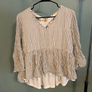True Craft Striped Blouse XL